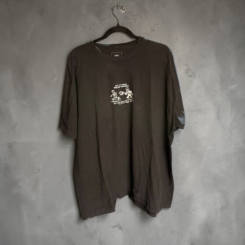 VANS Off the Wall Don't Get Screwed Mens Tshirt - Black Size XX